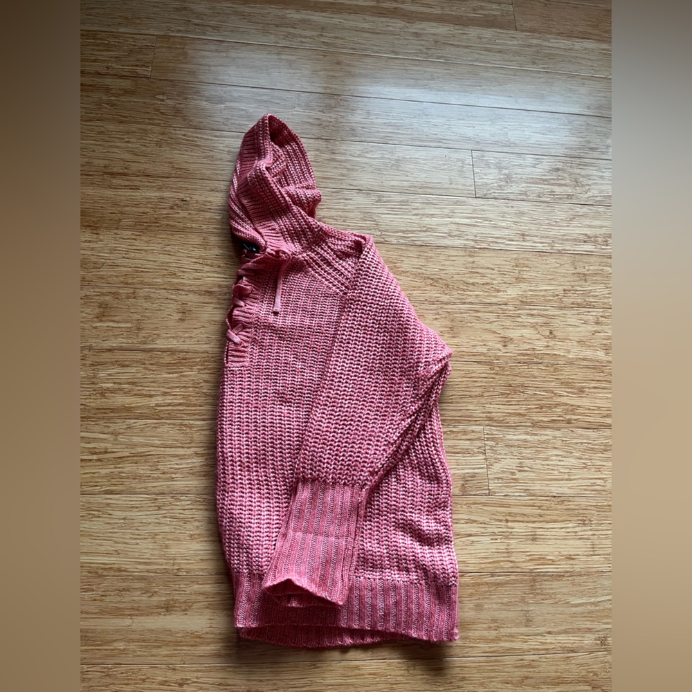 Torrid Salmon Colored Cowl Hooded Sweater GUC